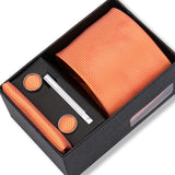 Wedding Gift Tie Wholesale New Style Pocket Squares Set Cufflinks Tie Clip Necktie Box Men Fit Wedding Blue Paisley Black Boxs