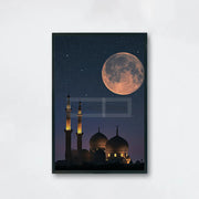 इस्लामी वास्तुकला मस्जिद पोस्टर इस्लामी अरब फ्यूजन धार्मिक प्रिंट कैनवास पेंटिंग दीवार चित्र घर कक्ष आधुनिक सजावट