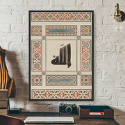 Vintage Islamic Geometry Arabic Pattern Muslim Art Poster HD art sticky wall waterproof home living room bedroom bar aesthetic d