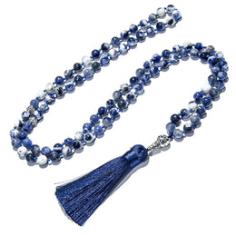 Islamic Muslim Tasbih 8mm Sodalite Beads Knotted Tasbih Jewelry
