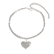 Tassel Rhinestone Multi-layer Ankle Chain Fashion Heart Pengdant Women's Luxury Bracelet on Leg Accessories Jewelry Beach