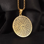 Islam Muslim Four Qul Suras Stainless Steel Key Chain Ayatul Kursi Keyring Calligraphy Arabic God Messenger Jewelry