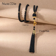 New 8 Cm 33 Black Gallstone Muslim Prayer Beads Islamic Praise Beads Arab String Türkiye Men's and Women's Festival Accessories