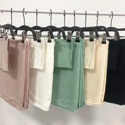 Modal Hijabs with Underscarf Caps Rayon Cotton Shawls for Women Plain Scarf Headscarf Islamic Turban Headband