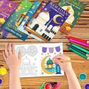 16pcs Eid Mubarak Coloring Book Ramadan Gift For Kids Students 2025 Islam Muslim Gift Ramadan Kareem Aid Eid Al-Fitr Favors