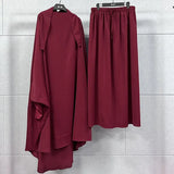Ramadan Abayas Sets  2 Piece Set Muslim Women Hijab Dress Prayer Garment Abaya Long Khimar Arab Gown  Islamic Clothes Robe