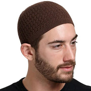 Unisex Beanies Cap Warm Islamic Ramadan Jewish Kippah Homme Hat Winter Knitted Muslim Men Prayer Hats Men's Wrap Head Caps