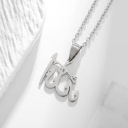 Stainless Steel Islamic Imam Ali Zulfiqar Sword Pendant Necklace Quran Pendant Shia Islamic Jewelry for Men and Women