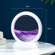 Sandscape Moving Sand Art Frame Quicksand 3D Dynamic Liquid Hourglass Kinetic Sand Painting Flowing Sand Office Home Decor Gifts