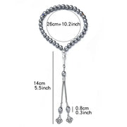 New 8 Cm 33 Black Gallstone Muslim Prayer Beads Islamic Praise Beads Arab String Türkiye Men's and Women's Festival Accessories