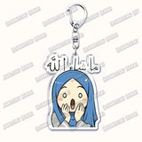 Fashion Islam Muslim Girl Woman Keychains for Accessories Bag Ramadan Eid Mubarak Hijab Keyrings Jewelry Fans Feminism Gifts