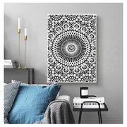 Morocco Building Wall Art Canvas Painting Religion School Wall Picture For Living Room Home Decor Mosque Blue Door Nordic Poster