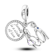 925 Sterling Silver Family House Love Forever Family Beads Boys Girls Lovers Pendant Charms Fit Bracelet DIY Ms Jewelry Gift