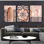 मोरक्को वास्तुकला फोटोग्राफी पोस्टर और प्रिंट इस्लामी दीवार कला कैनवास पेंटिंग मोज़ेक दीवार चित्र लिविंग रूम सजावट के लिए