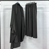 Ramadan Abayas Sets  2 Piece Set Muslim Women Hijab Dress Prayer Garment Abaya Long Khimar Arab Gown  Islamic Clothes Robe