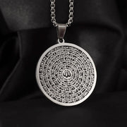 Islam Muslim Four Qul Suras Stainless Steel Key Chain Ayatul Kursi Keyring Calligraphy Arabic God Messenger Jewelry