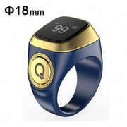 IQibla स्मार्ट प्रशंसा ज़िक्र रिंग तस्बीह टैली मुसलमानों के लिए बुद्धिमान डिजिटल काउंटर 5 प्रार्थना समय कंपन अनुस्मारक जलरोधक