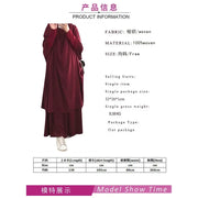 طقم عبايات رمضان مكون من قطعتين للنساء المسلمات، فستان حجاب، ملابس صلاة، عباية طويلة، خمار، ثوب عربي، ملابس إسلامية، رداء