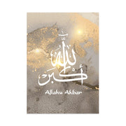 Modern Islamic Calligraphy Allahu Akbar Gold Marble Posters Canvas Painting Wall Art Print Pictures Living Room Home Decoration