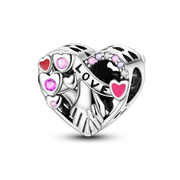 925 Sterling Silver Family House Love Forever Family Beads Boys Girls Lovers Pendant Charms Fit Bracelet DIY Ms Jewelry Gift