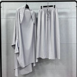 Ramadan Abayas Sets  2 Piece Set Muslim Women Hijab Dress Prayer Garment Abaya Long Khimar Arab Gown  Islamic Clothes Robe