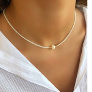 Women S Pearl Pendant Necklace Lead-Free Hypoallergenic Metals Gift Necklace For Women Choker white