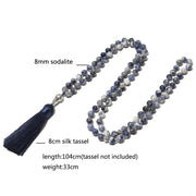 Islamic Muslim Tasbih 8mm Sodalite Beads Knotted Tasbih Jewelry