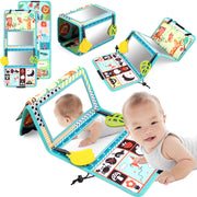 Baby Cloth Book with Distorting Mirror Soft Cartoon Parent-child Interactive Early Educational Montessori Toy for Children