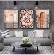 मोरक्को वास्तुकला फोटोग्राफी पोस्टर और प्रिंट इस्लामी दीवार कला कैनवास पेंटिंग मोज़ेक दीवार चित्र लिविंग रूम सजावट के लिए