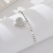 Tassel Rhinestone Multi-layer Ankle Chain Fashion Heart Pengdant Women's Luxury Bracelet on Leg Accessories Jewelry Beach