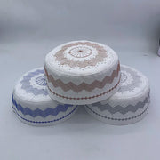 पुरुषों की इस्लामी प्रार्थना टोपी - रमजान और ईद के लिए कपास कढ़ाई कुफी टोपी