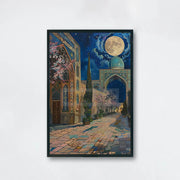 इस्लामी वास्तुकला मस्जिद पोस्टर इस्लामी अरब फ्यूजन धार्मिक प्रिंट कैनवास पेंटिंग दीवार चित्र घर कक्ष आधुनिक सजावट