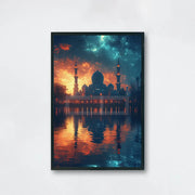 इस्लामी वास्तुकला मस्जिद पोस्टर इस्लामी अरब फ्यूजन धार्मिक प्रिंट कैनवास पेंटिंग दीवार चित्र घर कक्ष आधुनिक सजावट