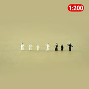 10pcs1/25-1/200 स्केल मॉडल फिगर सिमुलेशन मुस्लिम कठपुतली खिलौना सऊदी अरब आदमी मॉडल सामग्री परिदृश्य DIY हस्तनिर्मित खलनायक