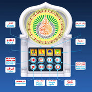इस्लाम कुरान स्पीकर 24 घंटे नॉन स्टॉप प्लेबैक अरबी भाषा कुरान प्लेयर मुस्लिम के लिए इस्लामी कुरान रीडर लर्निंग मशीन