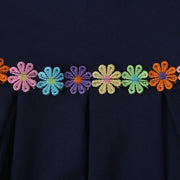 लड़कियों के लिए मामूली मुस्लिम पोशाक अबाया बच्चा बच्चा 6-12M 1-5Y प्रार्थना पोशाक इस्लामी बुर्का कफ्तान 2pcs/सेट फूल एप्लीक